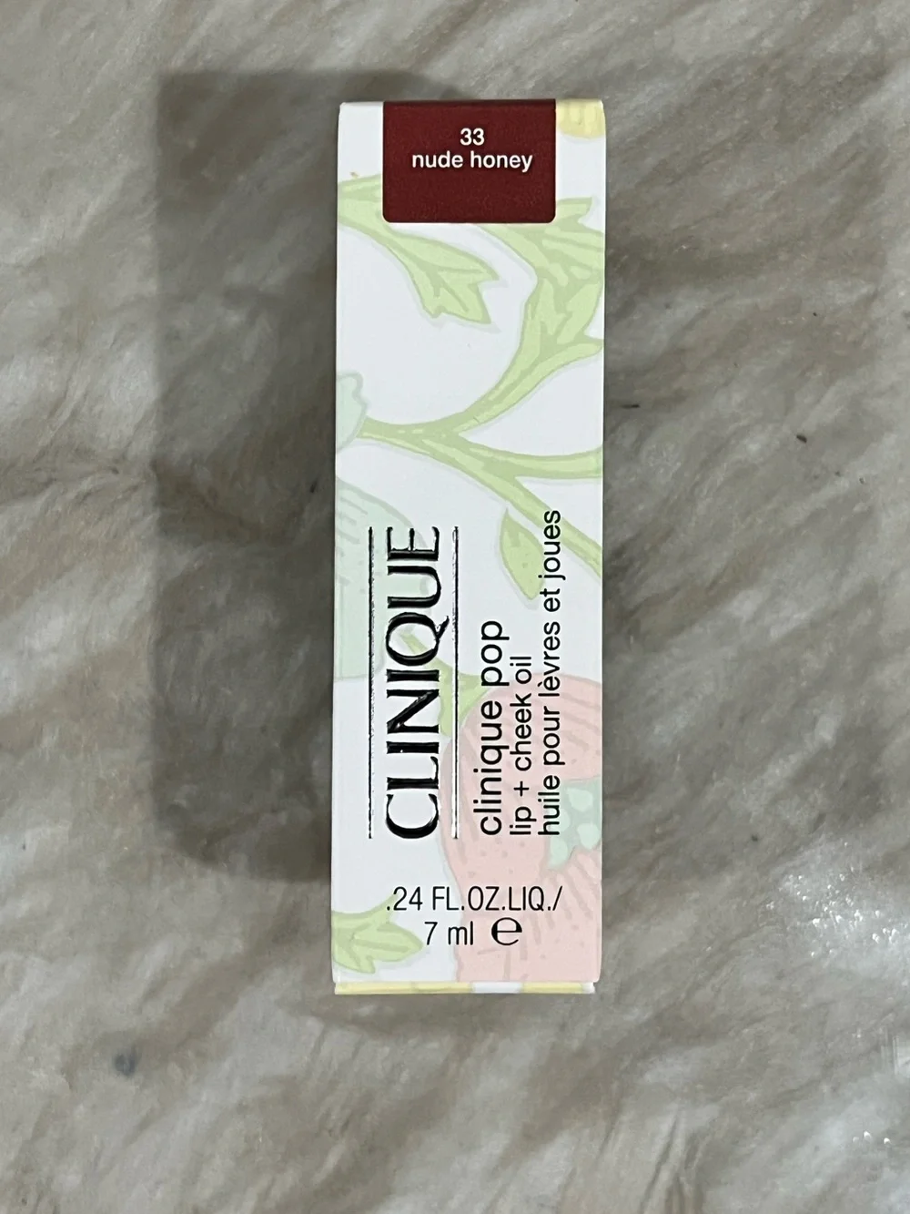 NEW Clinique Pop Lip + Cheek Sheer Oil Gloss Nude Honey